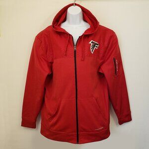 Atlanta Falcons NFL Majestic Therma Base Full-Zip Red Hoodie Men's Size XL